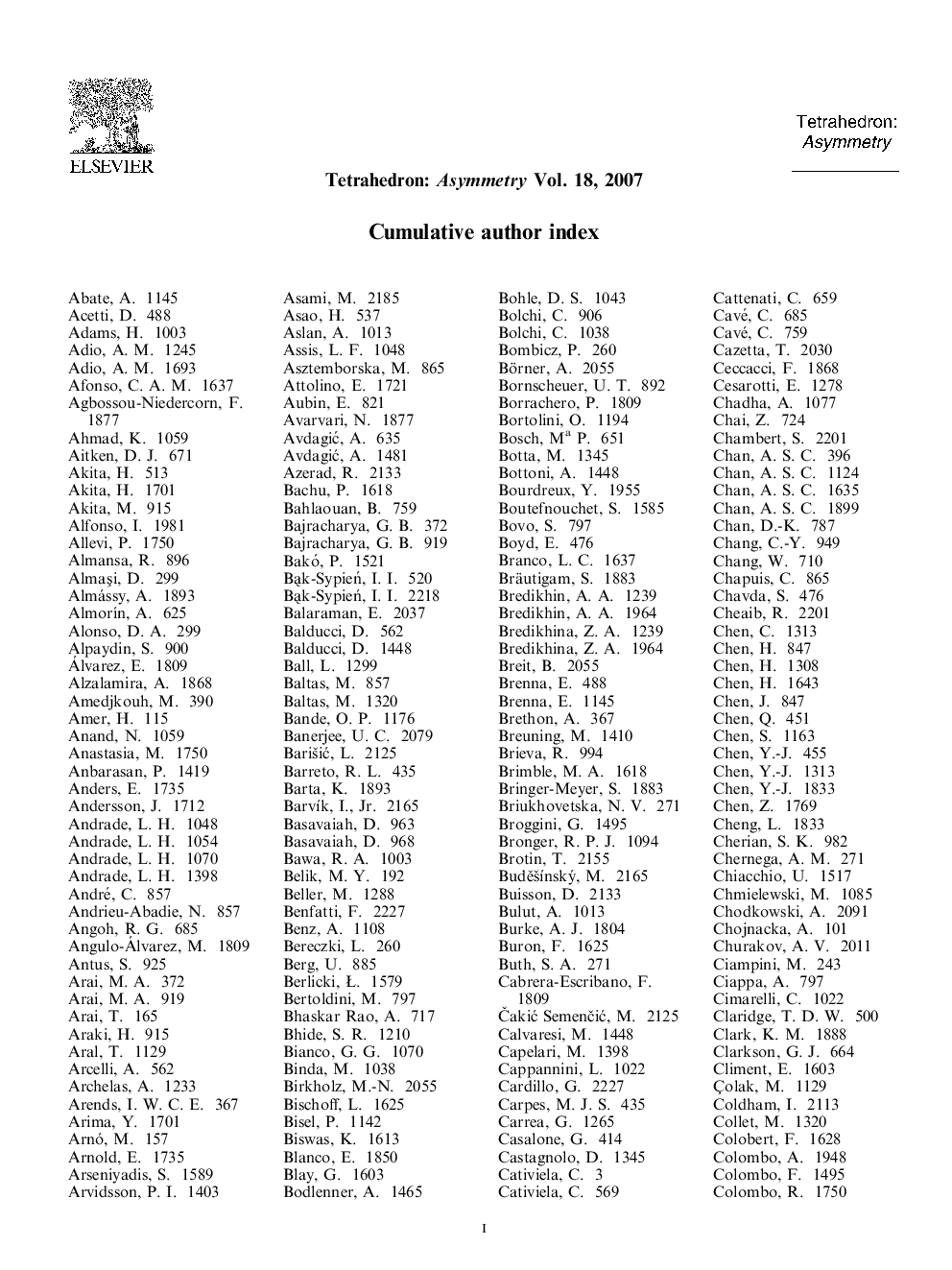 Cumulative author index