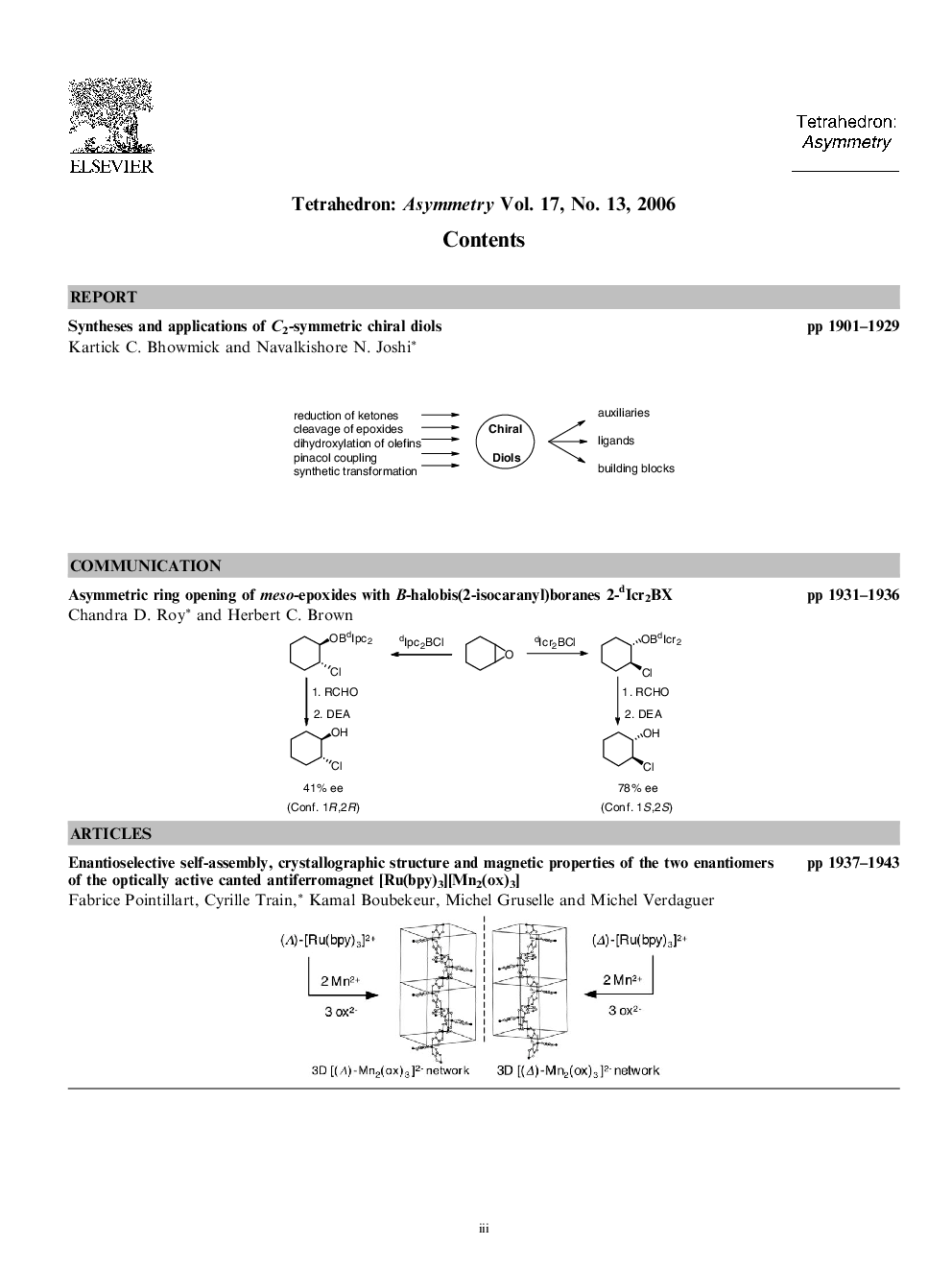 Graphical contents list