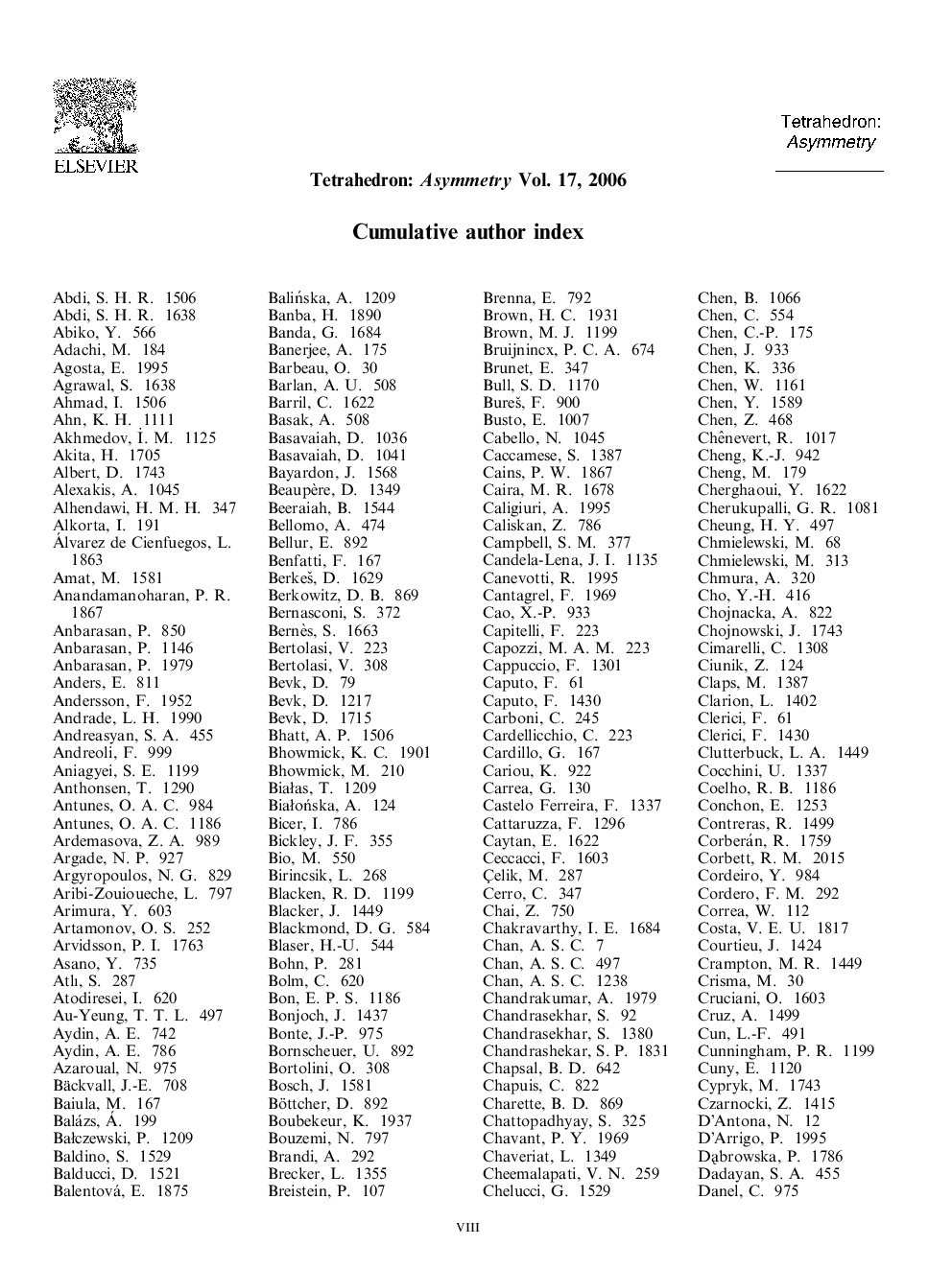 Cumulative author index