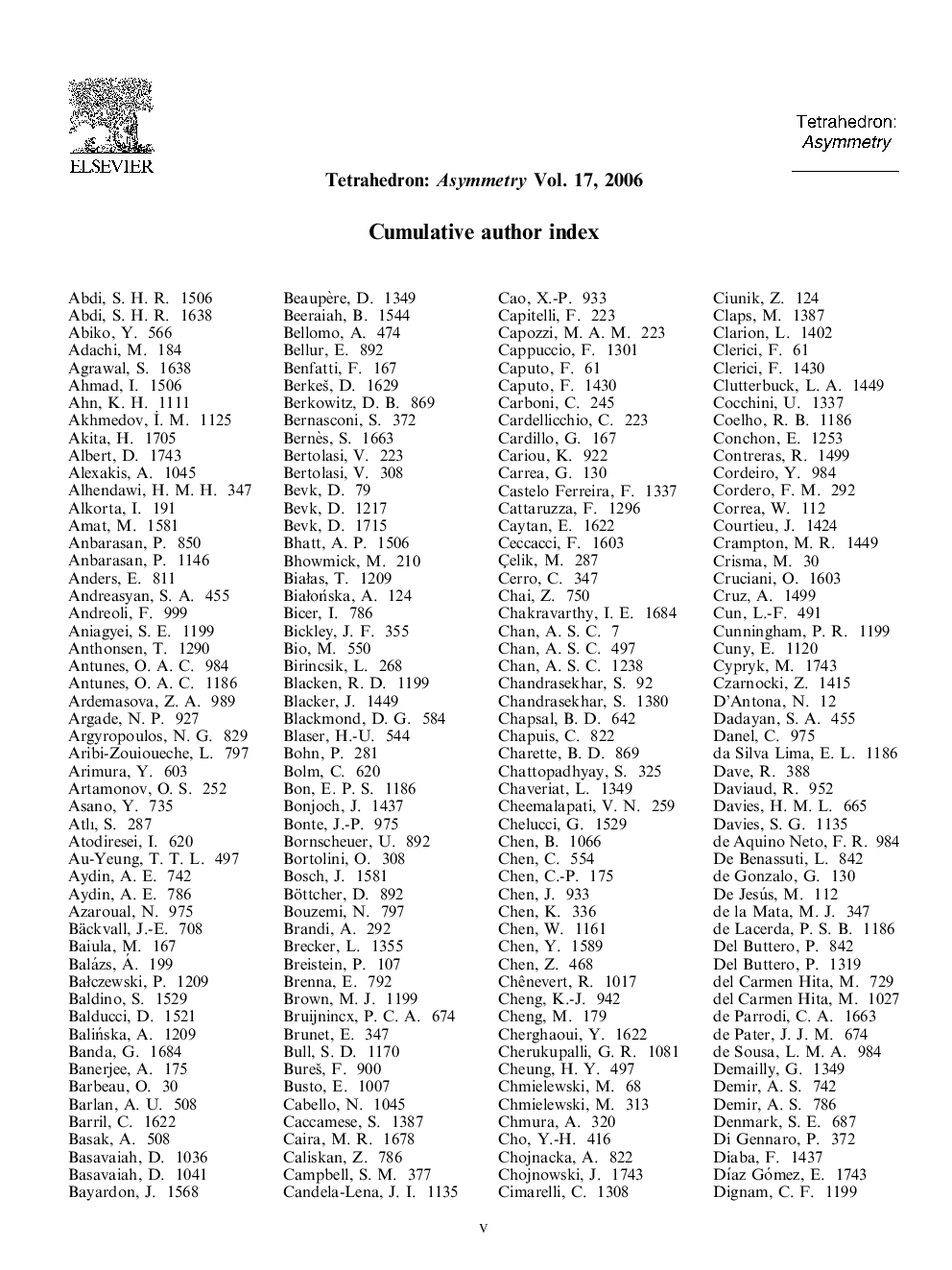 Cumulative author index
