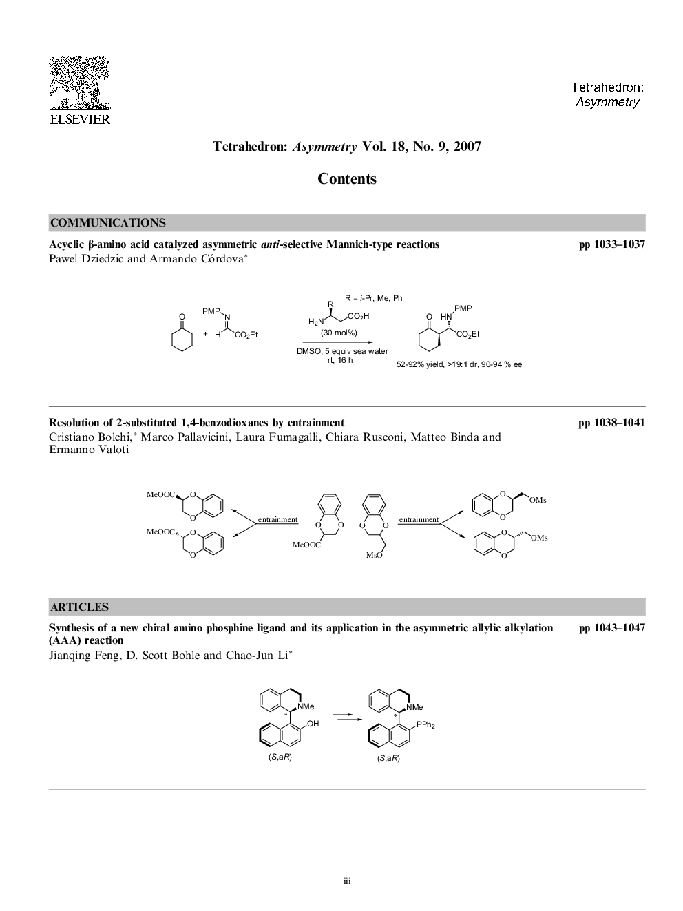 Graphical contents list