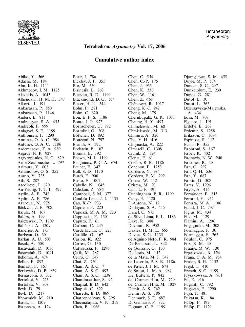 Cumulative author index