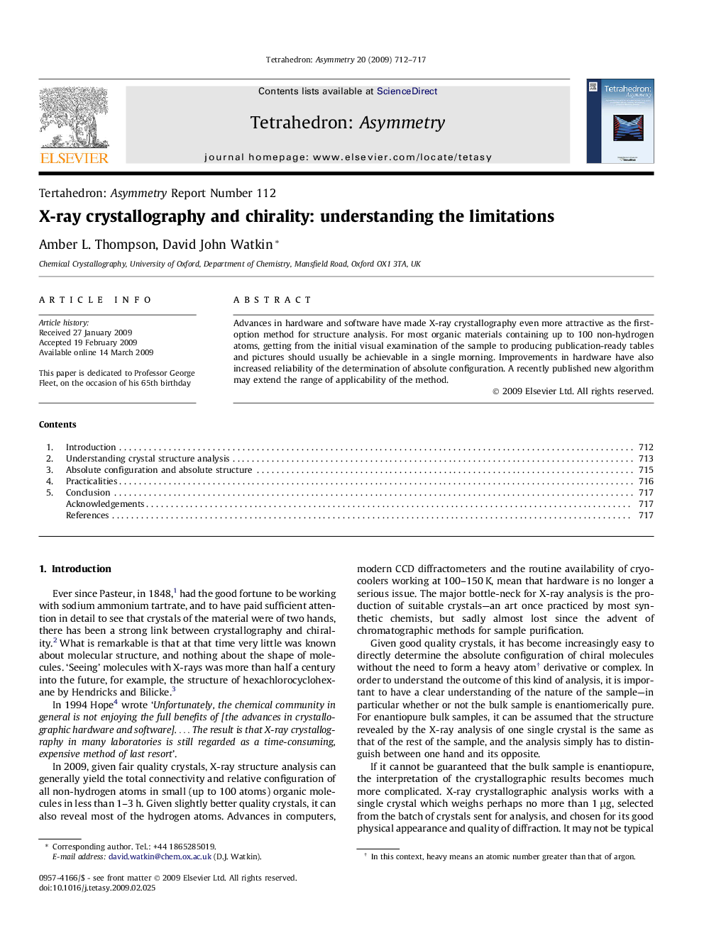 X-ray crystallography and chirality: understanding the limitations