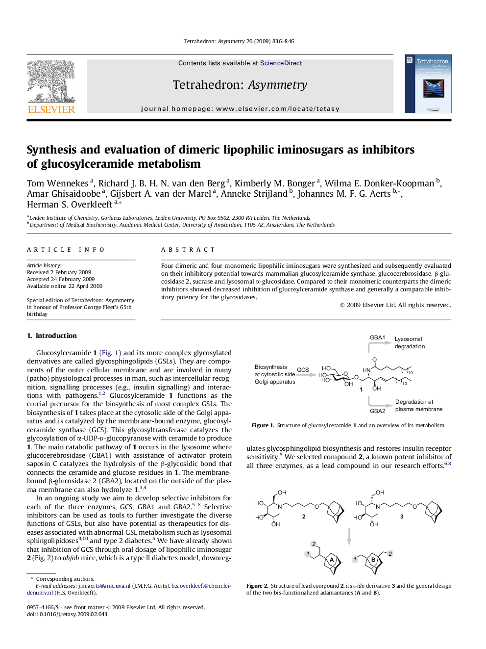 Synthesis and evaluation of dimeric lipophilic iminosugars as inhibitors of glucosylceramide metabolism