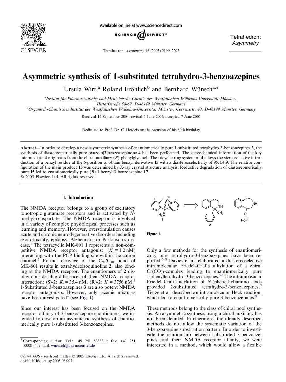 Asymmetric synthesis of 1-substituted tetrahydro-3-benzoazepines