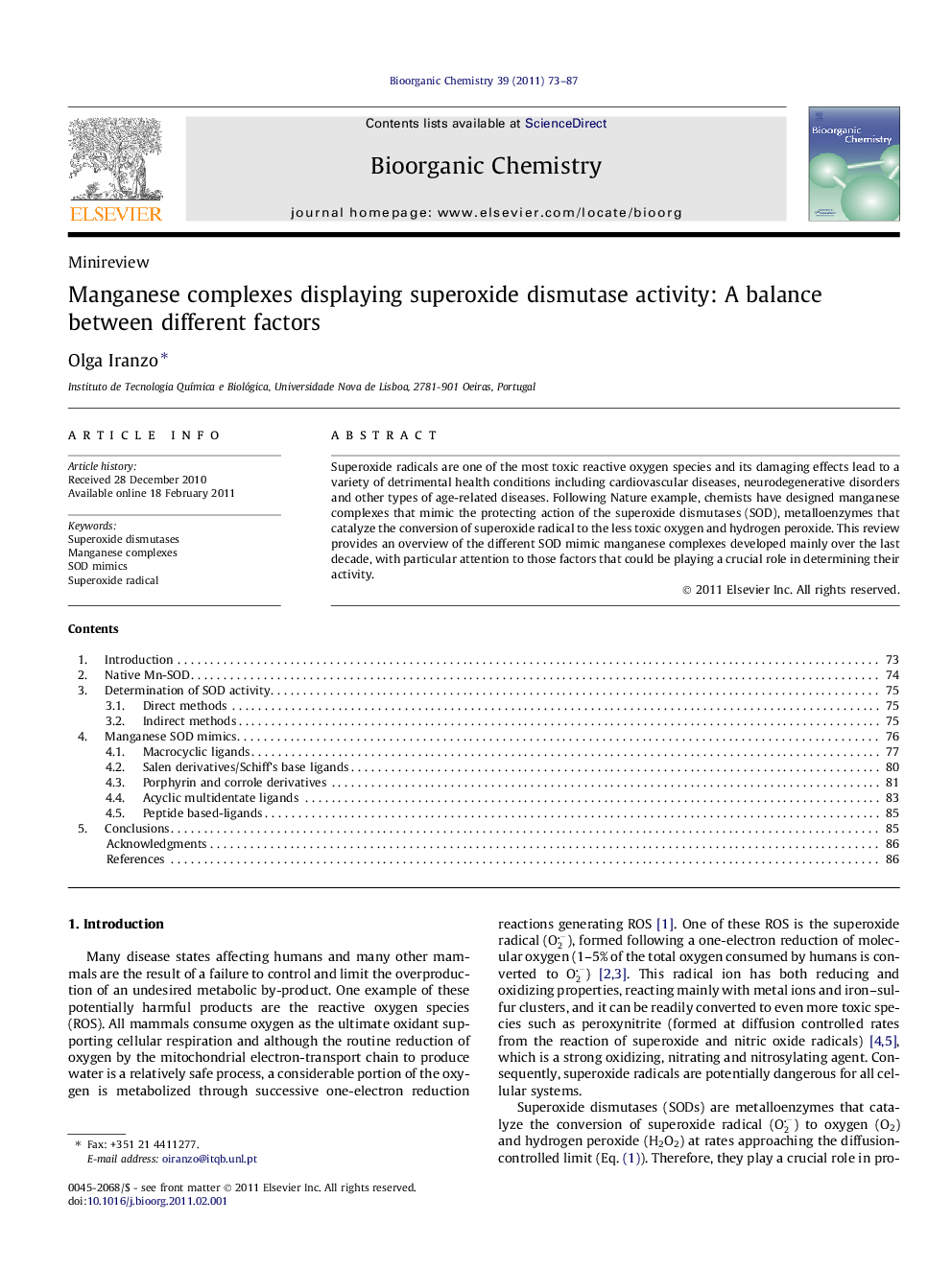 Manganese complexes displaying superoxide dismutase activity: A balance between different factors