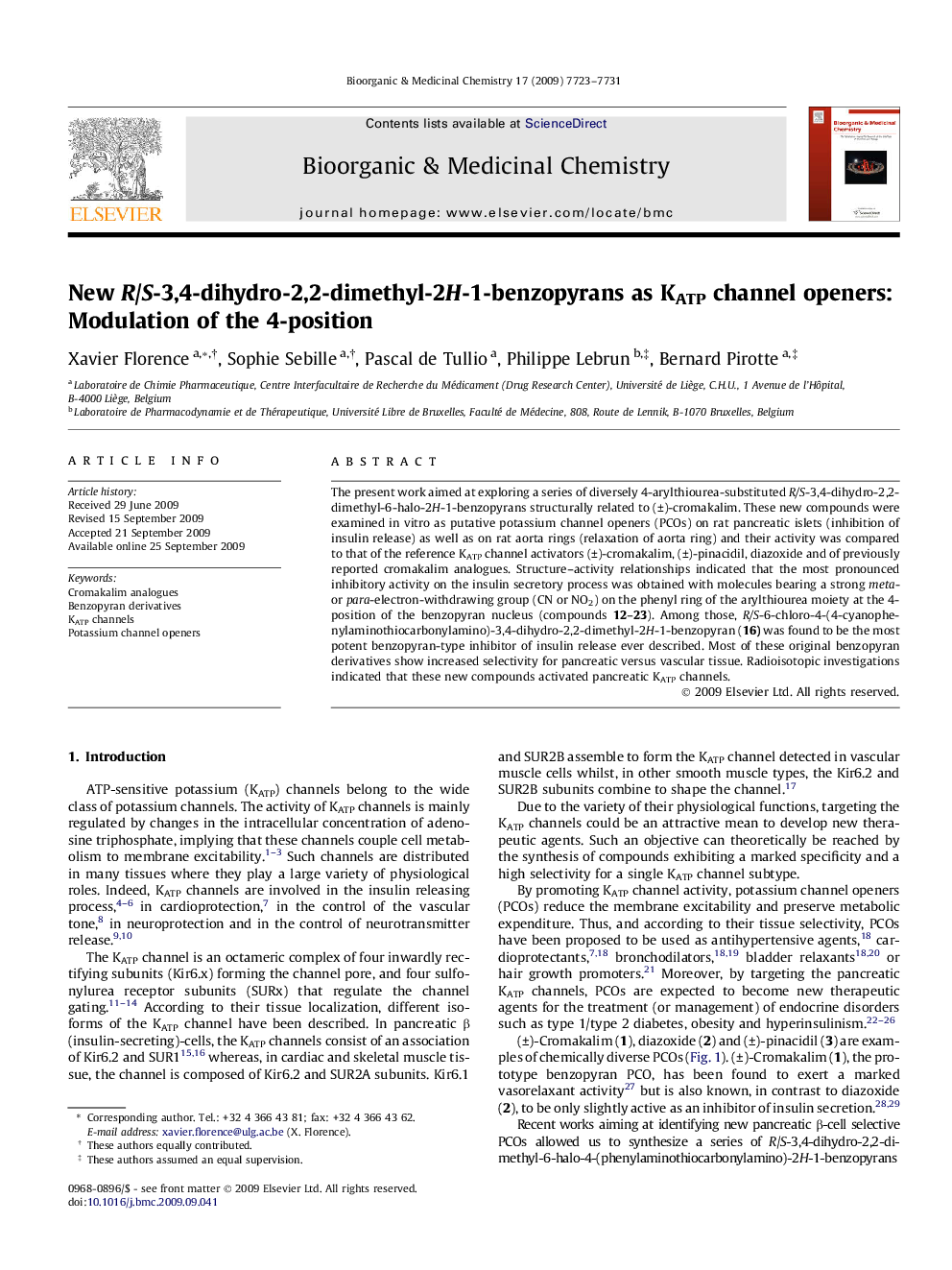 New R/S-3,4-dihydro-2,2-dimethyl-2H-1-benzopyrans as KATP channel openers: Modulation of the 4-position