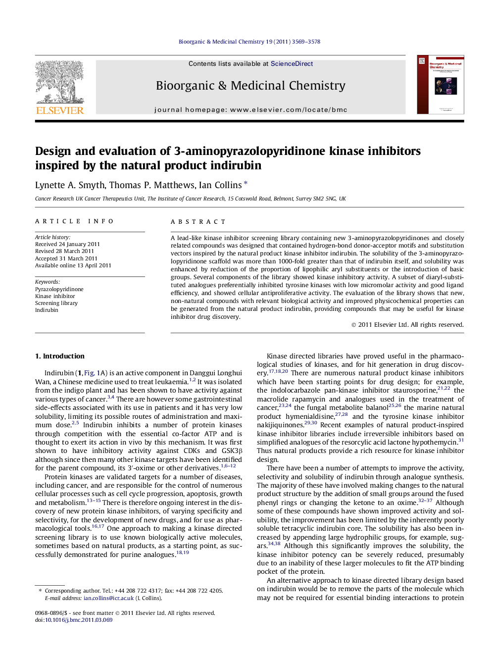 Design and evaluation of 3-aminopyrazolopyridinone kinase inhibitors inspired by the natural product indirubin