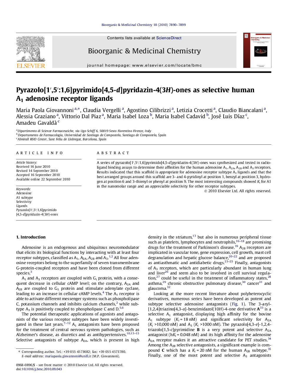 Pyrazolo[1′,5′:1,6]pyrimido[4,5-d]pyridazin-4(3H)-ones as selective human A1 adenosine receptor ligands