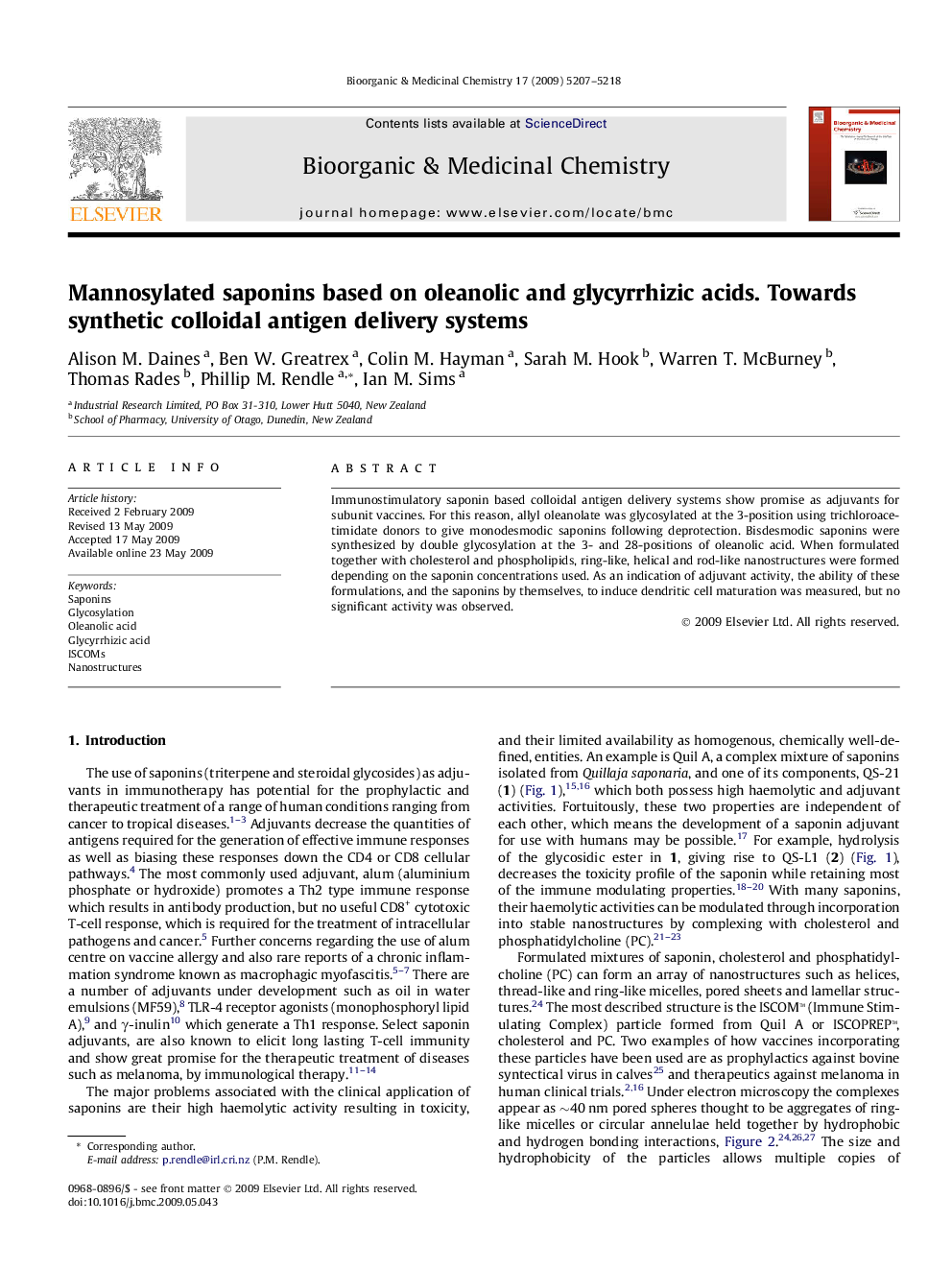 Mannosylated saponins based on oleanolic and glycyrrhizic acids. Towards synthetic colloidal antigen delivery systems