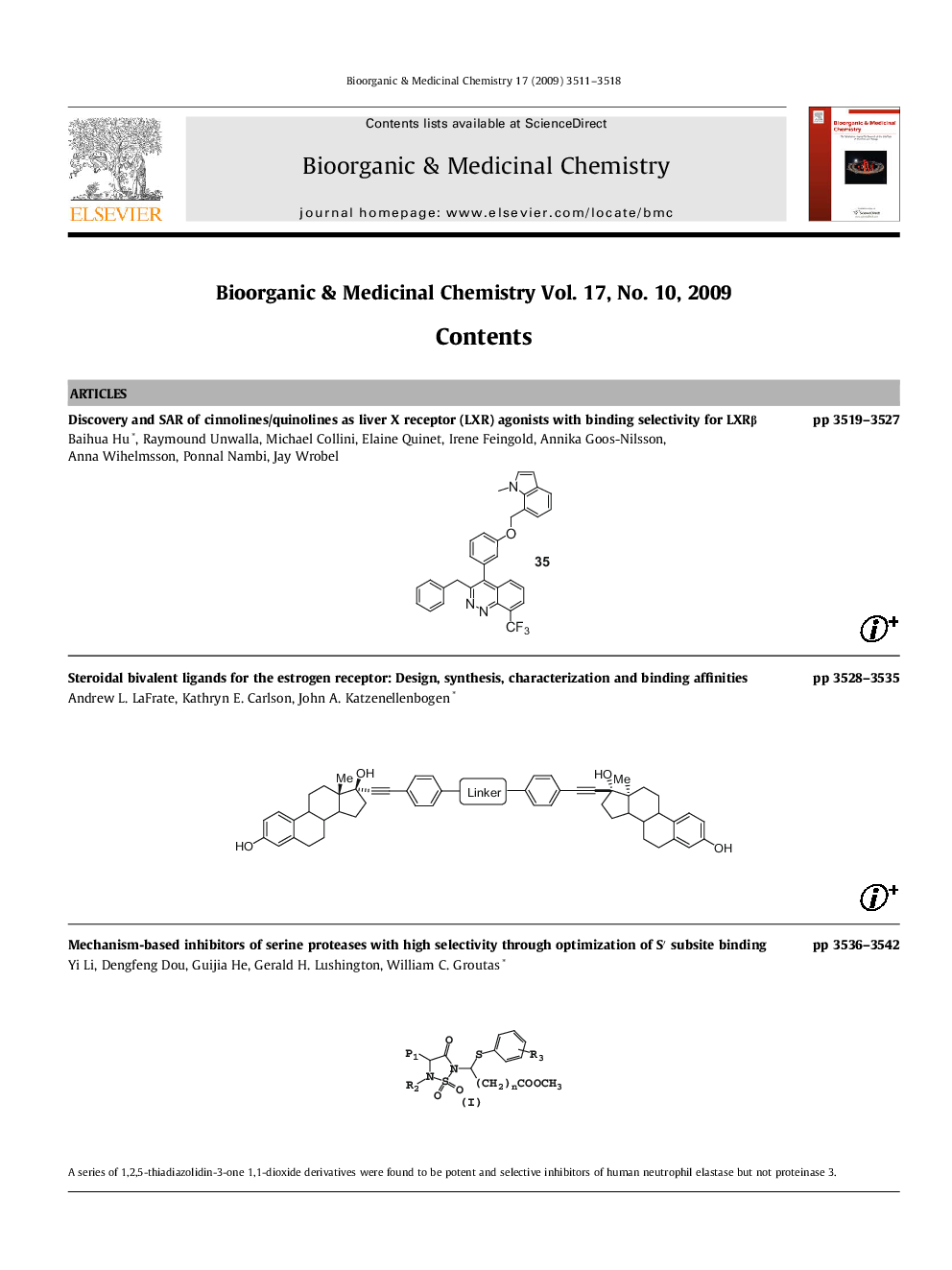 Graphical contents list