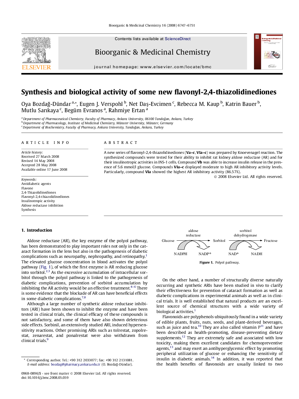 Synthesis and biological activity of some new flavonyl-2,4-thiazolidinediones