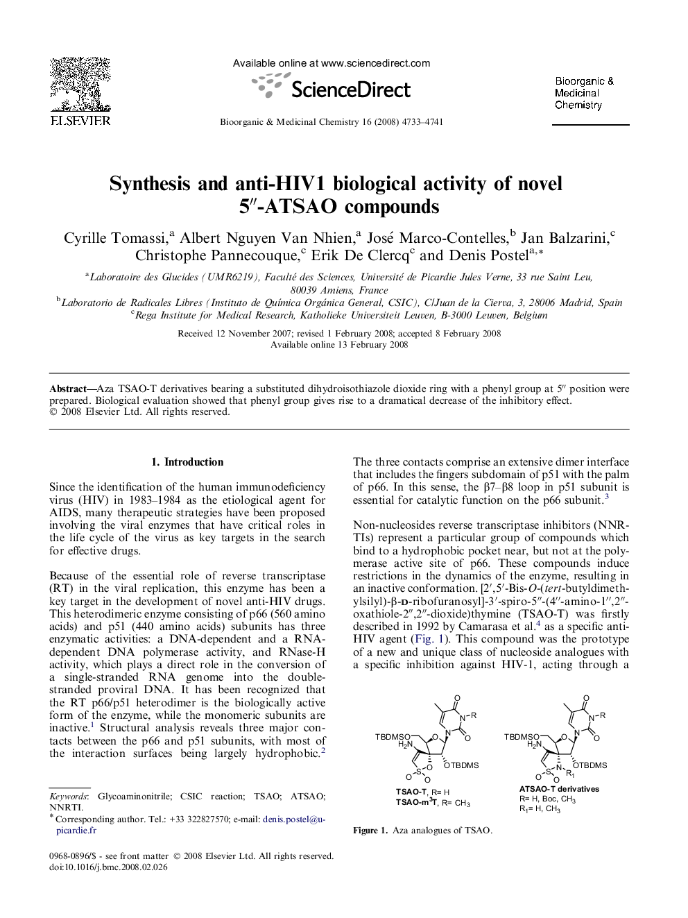 Synthesis and anti-HIV1 biological activity of novel 5″-ATSAO compounds