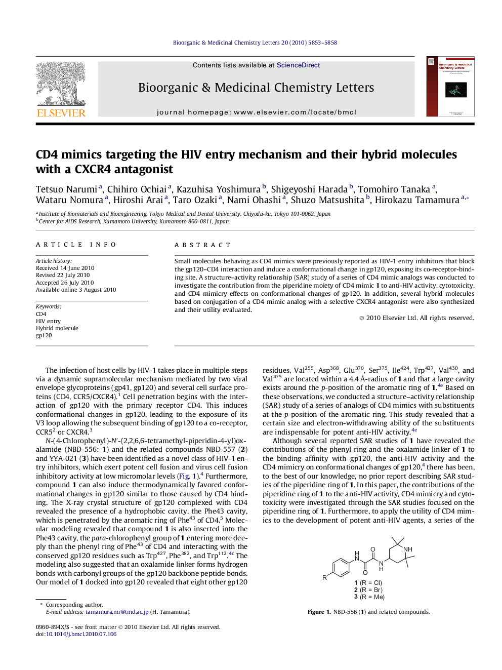 CD4 mimics targeting the HIV entry mechanism and their hybrid molecules with a CXCR4 antagonist