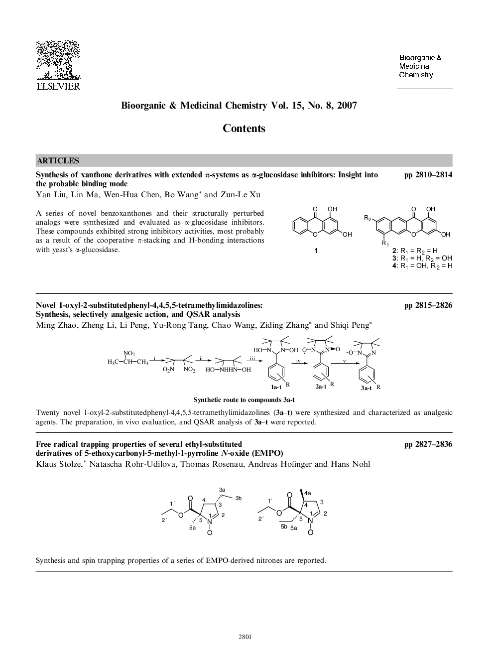 Graphical contents list