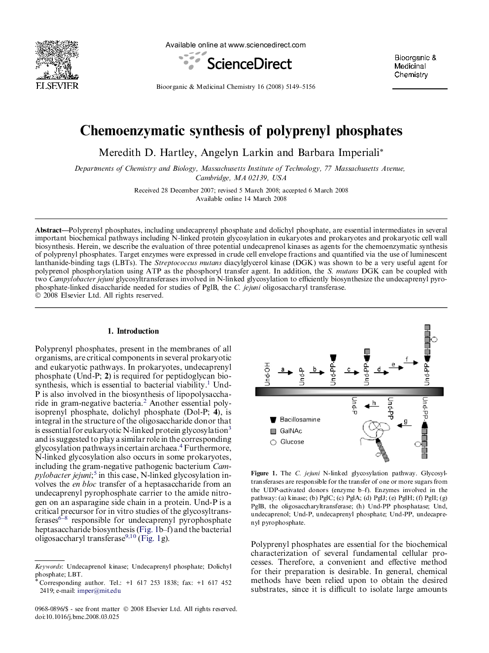 Chemoenzymatic synthesis of polyprenyl phosphates