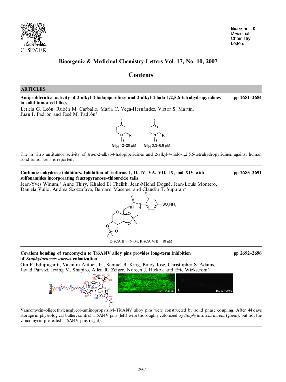 Graphical contents list