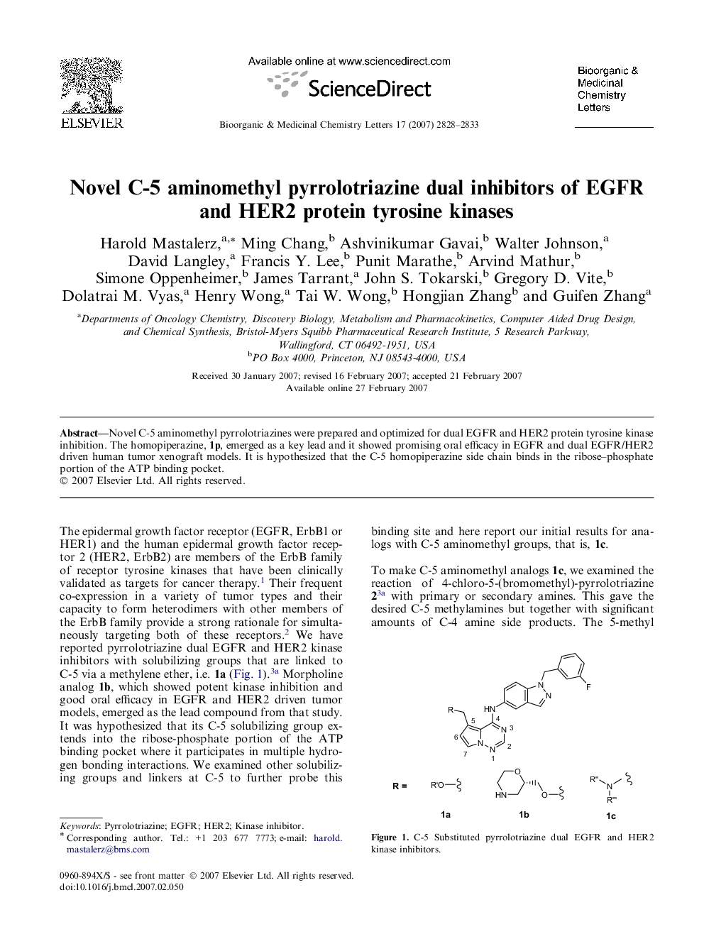 Novel C-5 aminomethyl pyrrolotriazine dual inhibitors of EGFR and HER2 protein tyrosine kinases