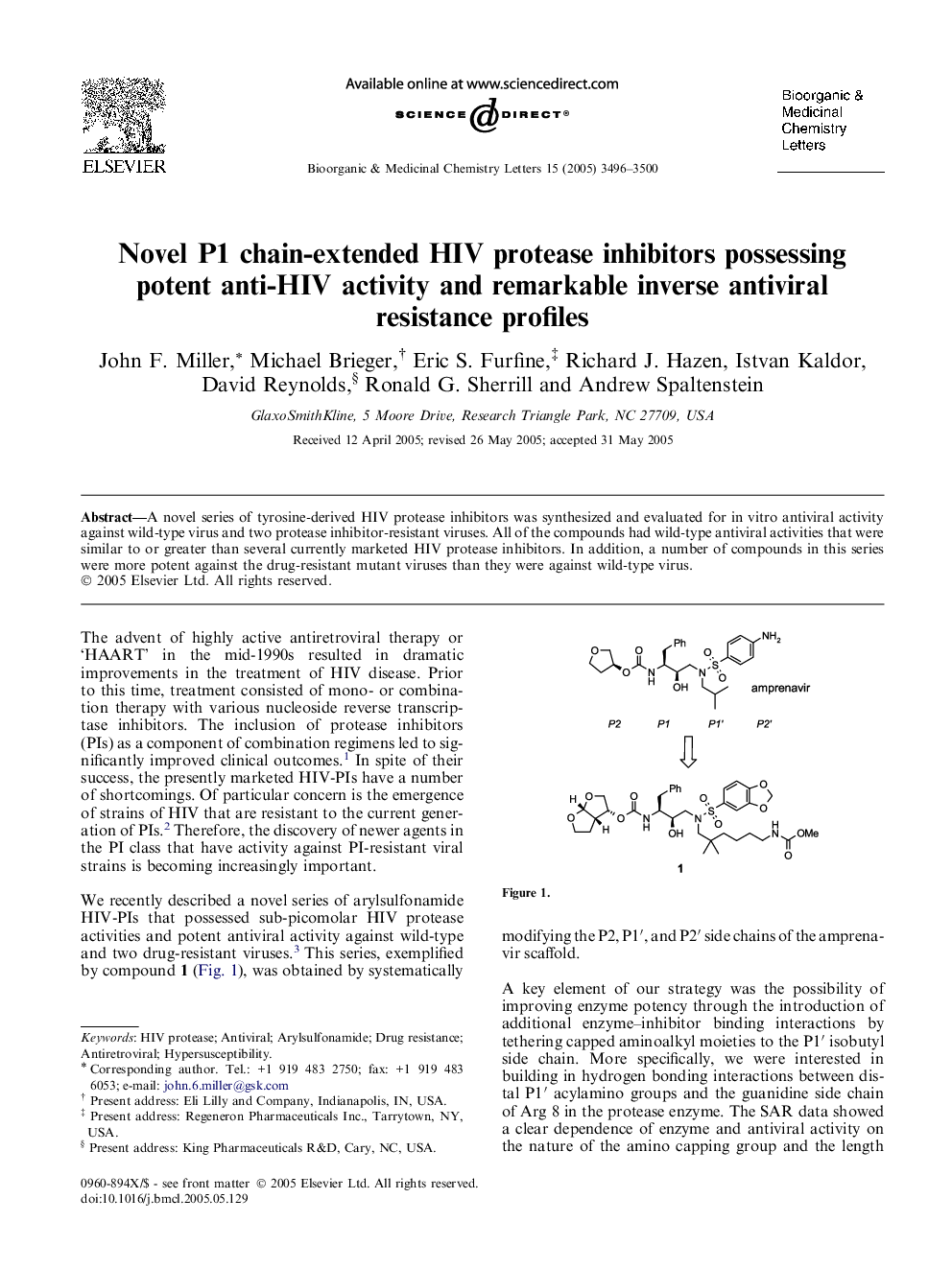 Novel P1 chain-extended HIV protease inhibitors possessing potent anti-HIV activity and remarkable inverse antiviral resistance profiles