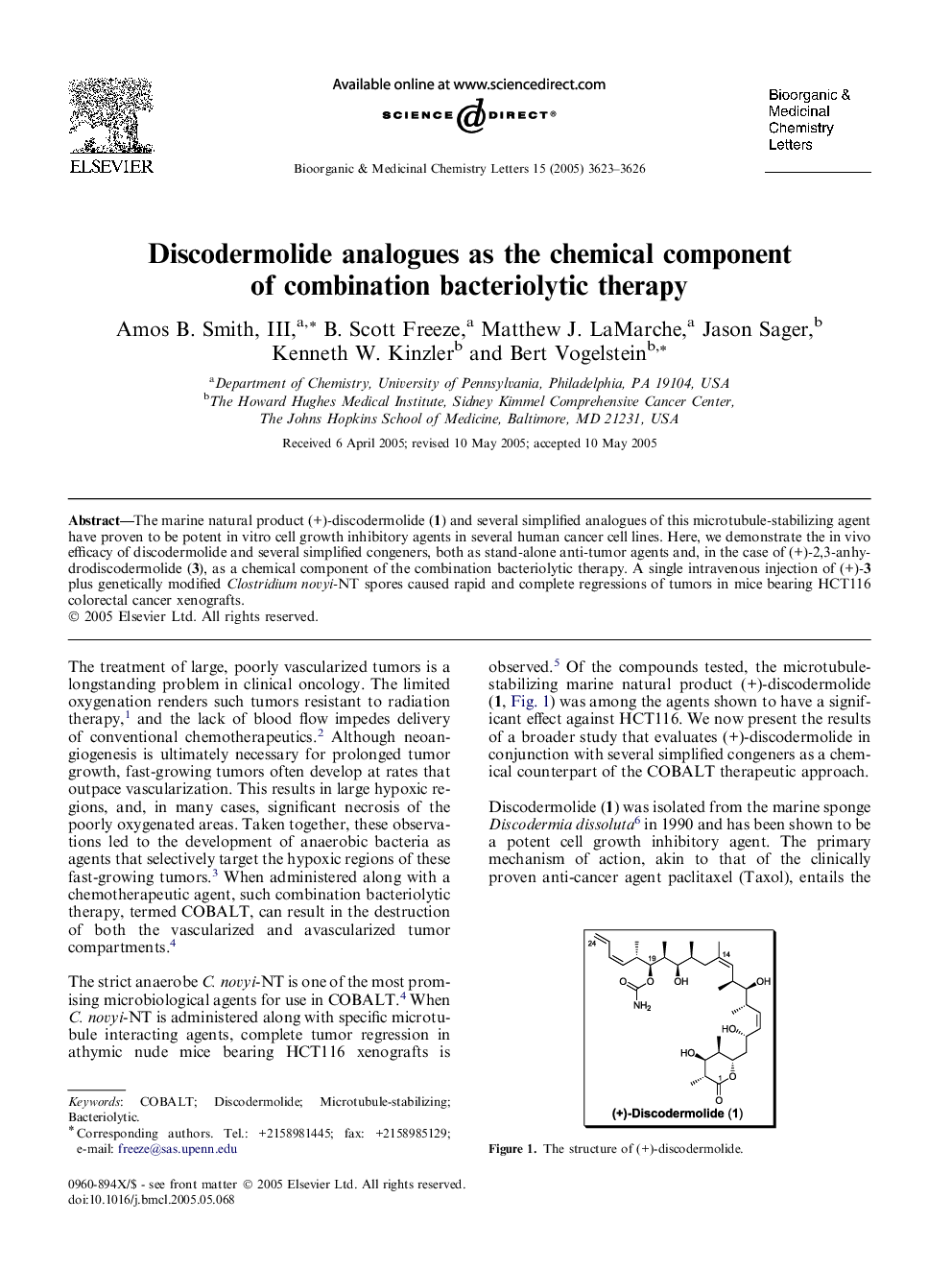 Discodermolide analogues as the chemical component of combination bacteriolytic therapy