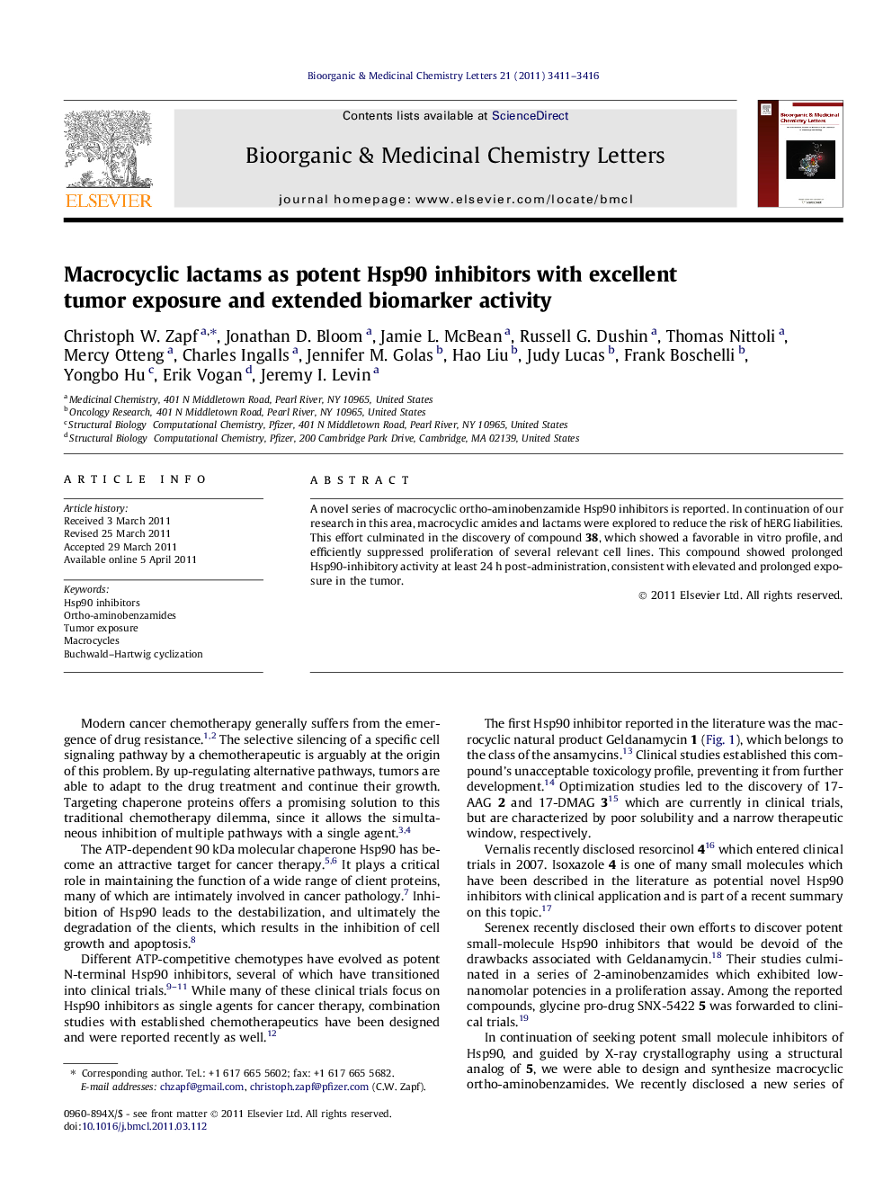 Macrocyclic lactams as potent Hsp90 inhibitors with excellent tumor exposure and extended biomarker activity