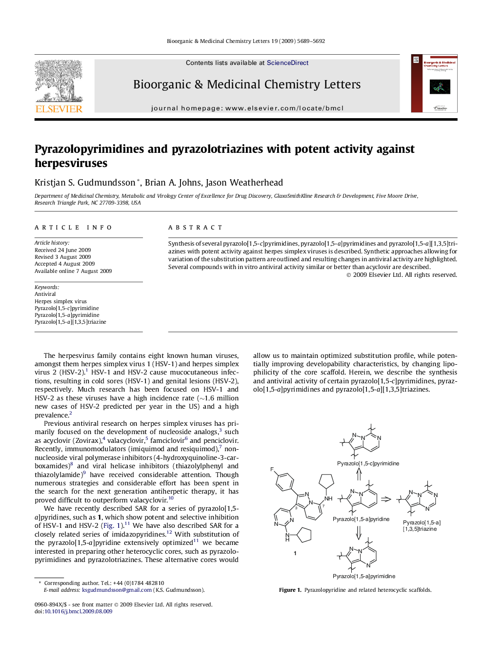 Pyrazolopyrimidines and pyrazolotriazines with potent activity against herpesviruses