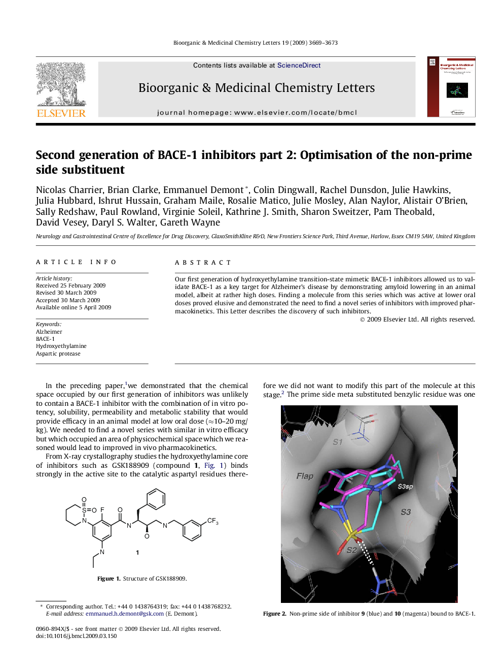 Second generation of BACE-1 inhibitors part 2: Optimisation of the non-prime side substituent