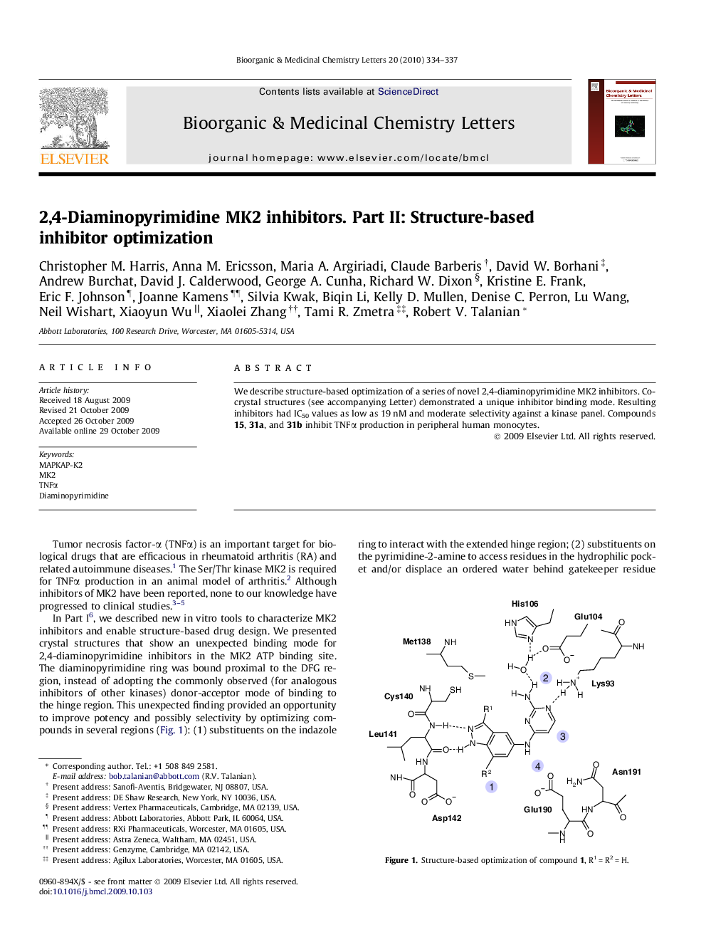 2,4-Diaminopyrimidine MK2 inhibitors. Part II: Structure-based inhibitor optimization