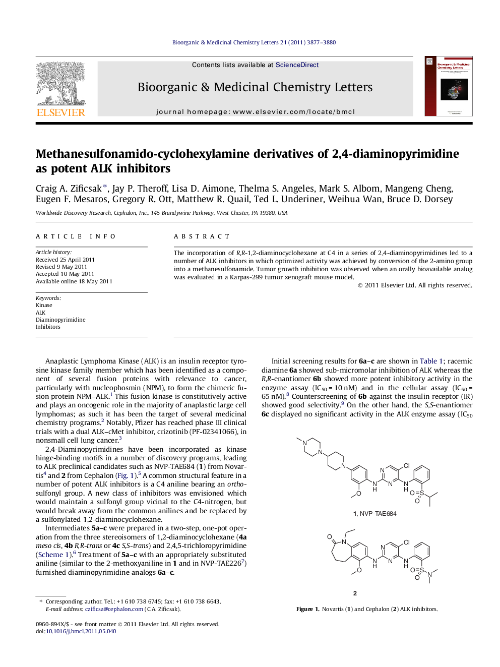 Methanesulfonamido-cyclohexylamine derivatives of 2,4-diaminopyrimidine as potent ALK inhibitors