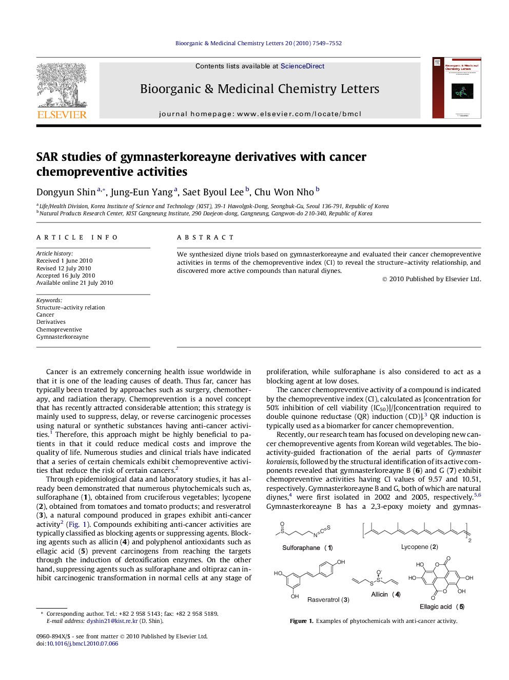 SAR studies of gymnasterkoreayne derivatives with cancer chemopreventive activities