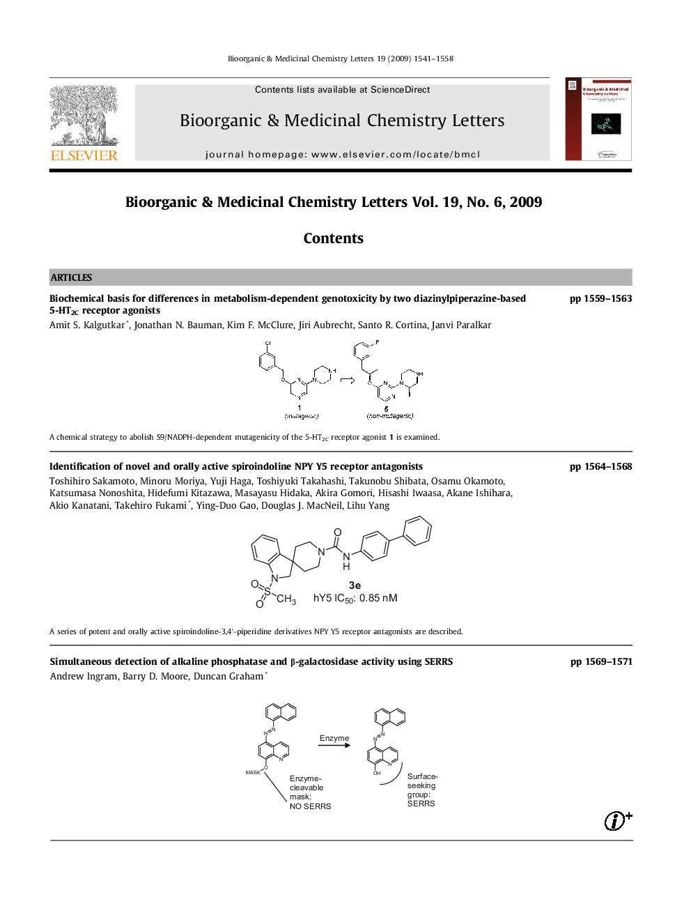 Graphical contents list
