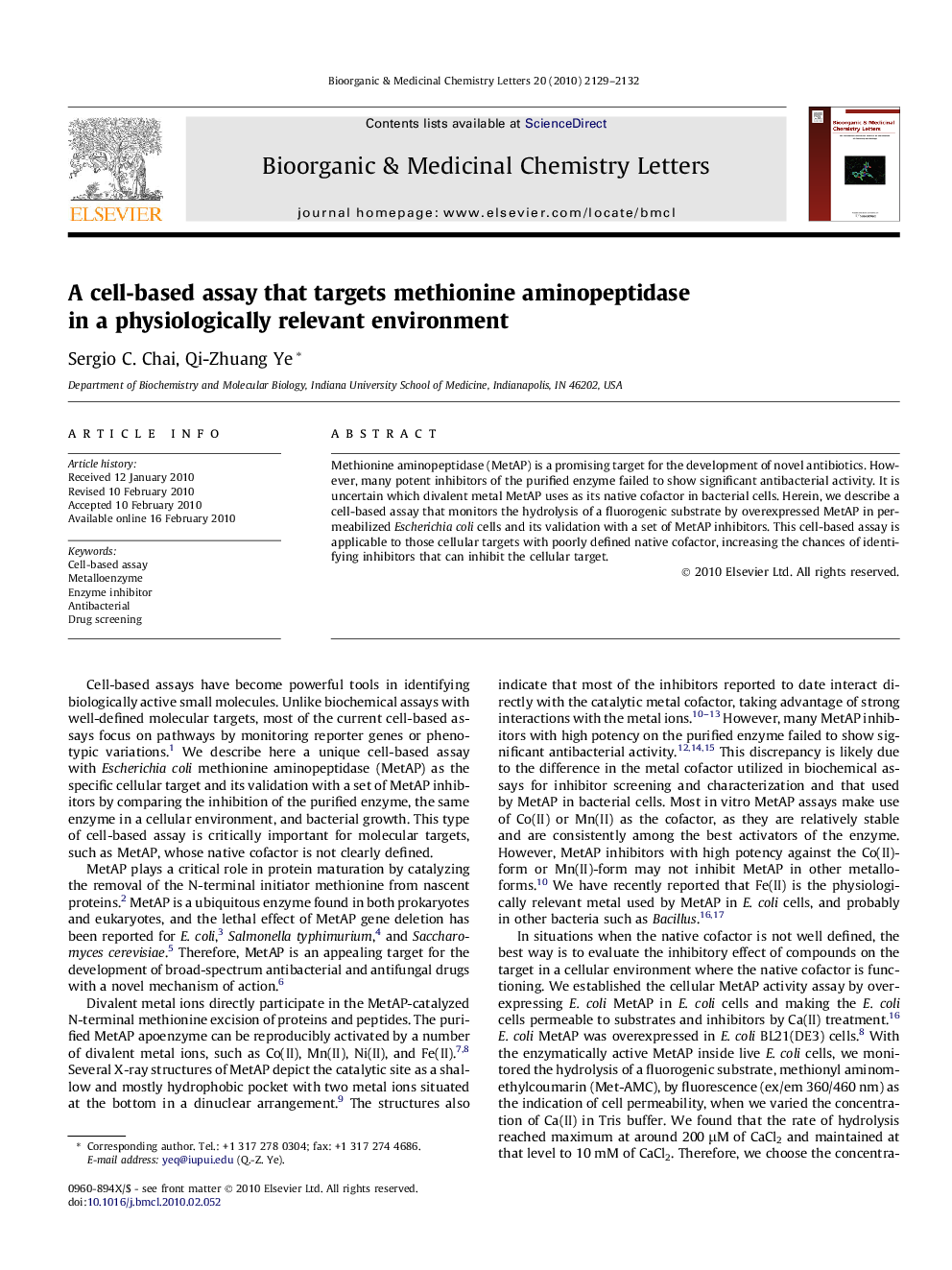 A cell-based assay that targets methionine aminopeptidase in a physiologically relevant environment