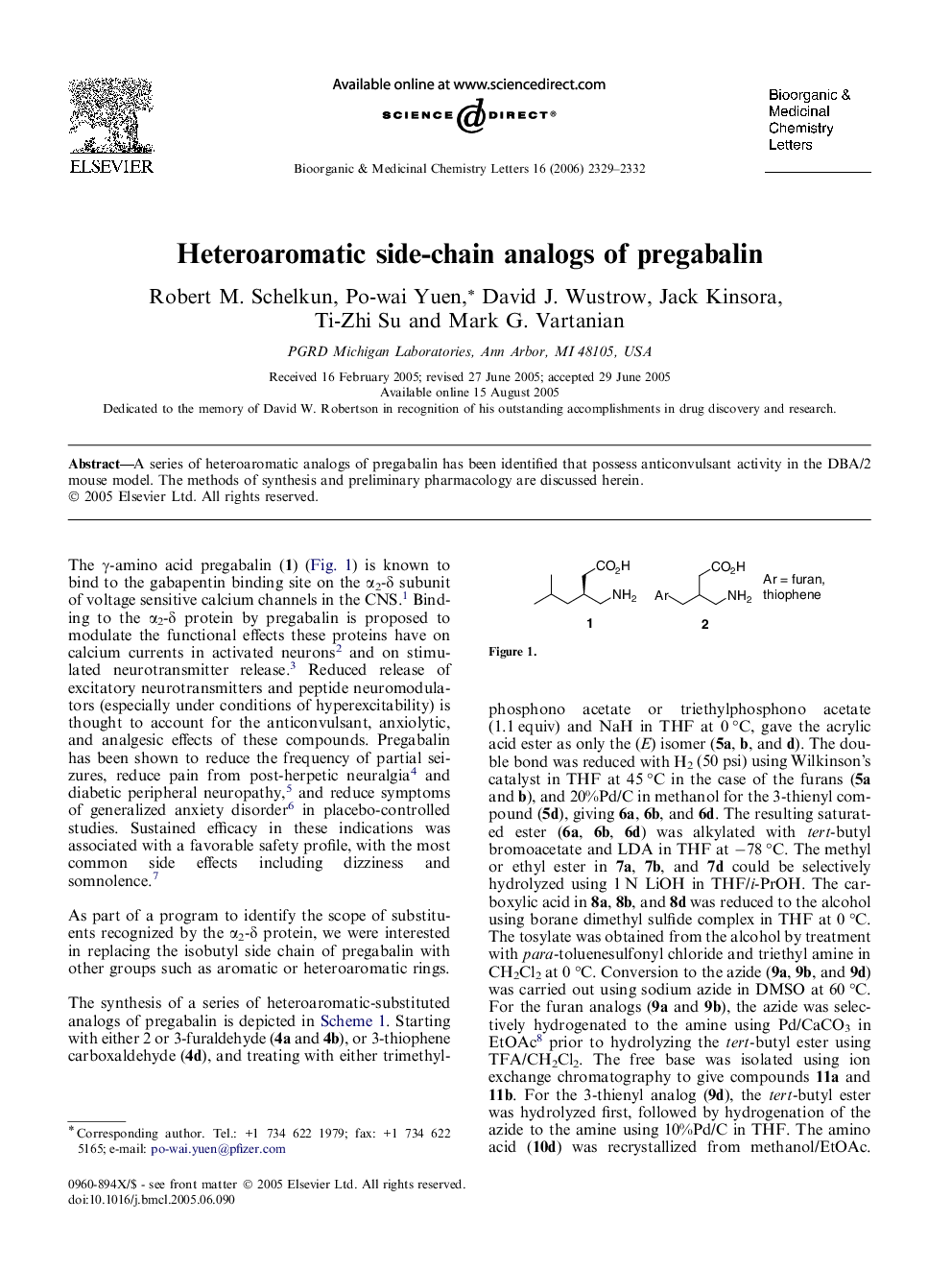 Heteroaromatic side-chain analogs of pregabalin