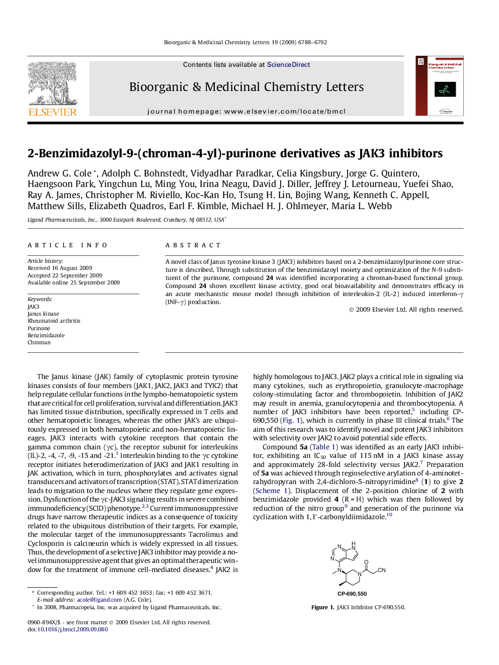 2-Benzimidazolyl-9-(chroman-4-yl)-purinone derivatives as JAK3 inhibitors