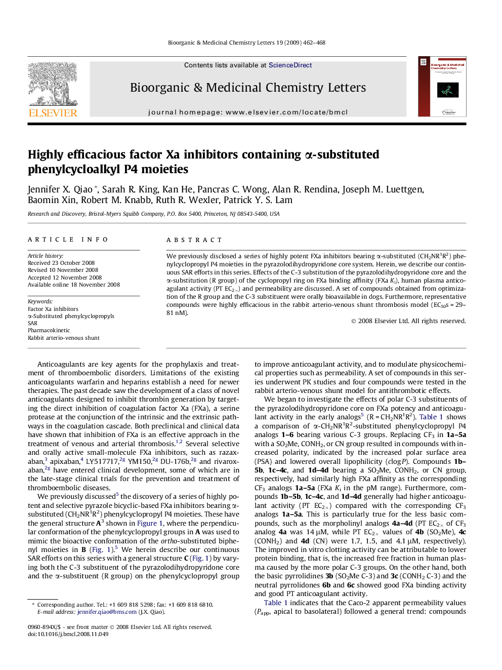 Highly efficacious factor Xa inhibitors containing α-substituted phenylcycloalkyl P4 moieties