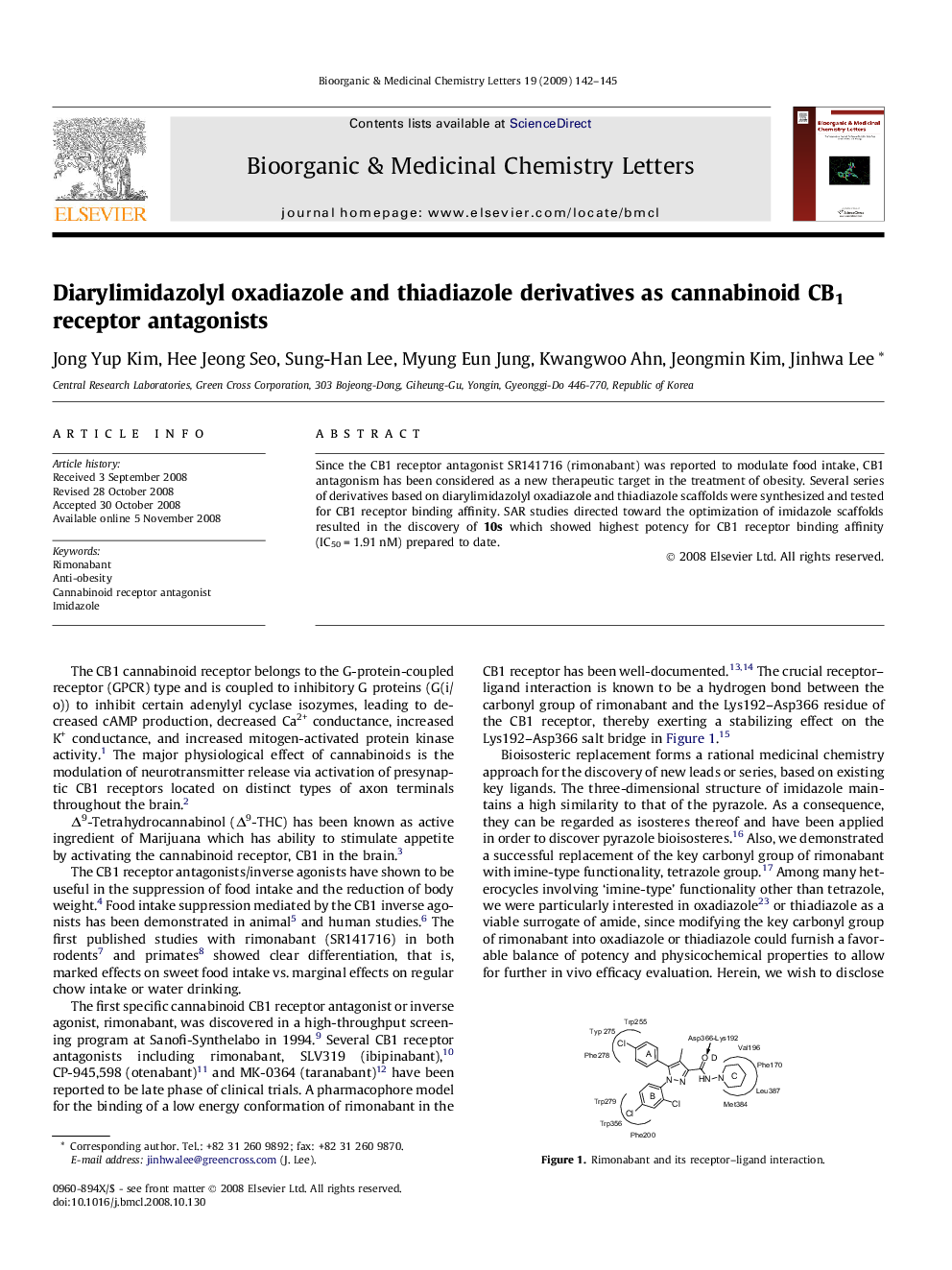 Diarylimidazolyl oxadiazole and thiadiazole derivatives as cannabinoid CB1 receptor antagonists