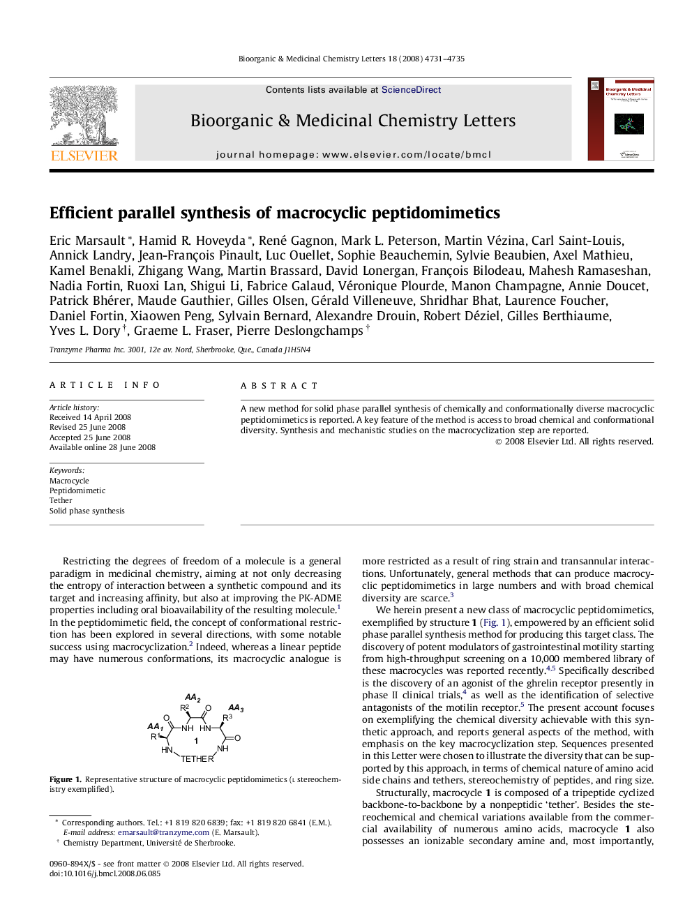 Efficient parallel synthesis of macrocyclic peptidomimetics