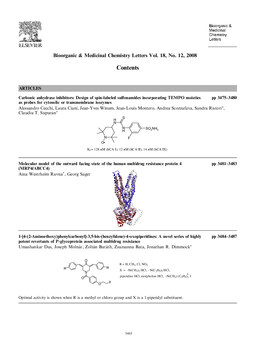 Graphical contents list
