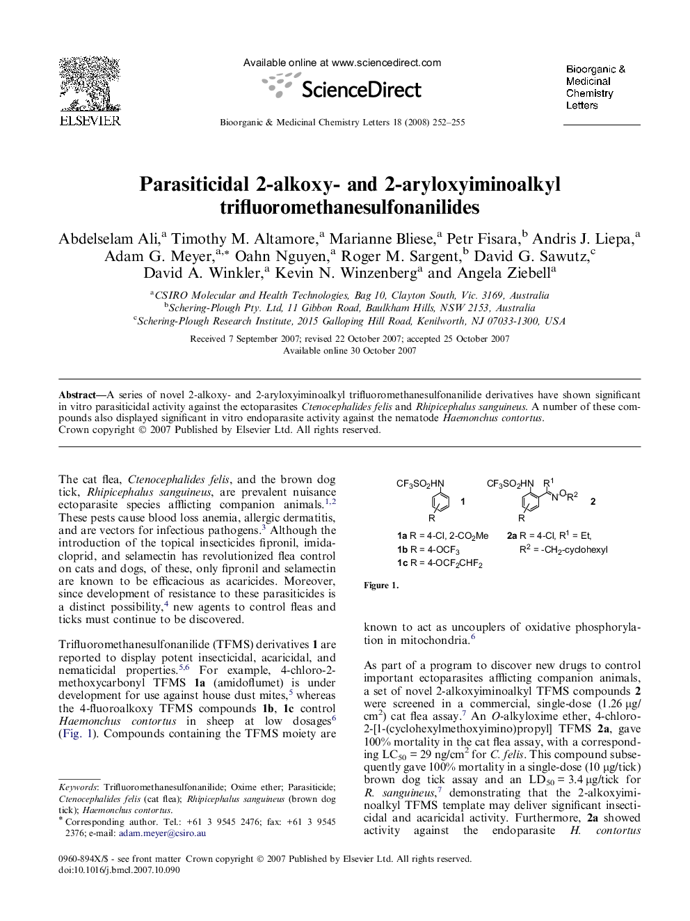 Parasiticidal 2-alkoxy- and 2-aryloxyiminoalkyl trifluoromethanesulfonanilides