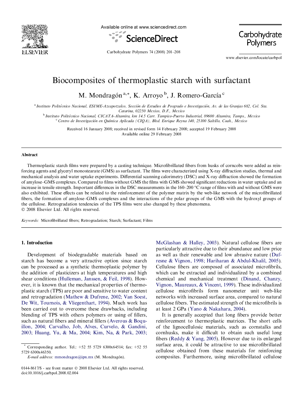 Biocomposites of thermoplastic starch with surfactant