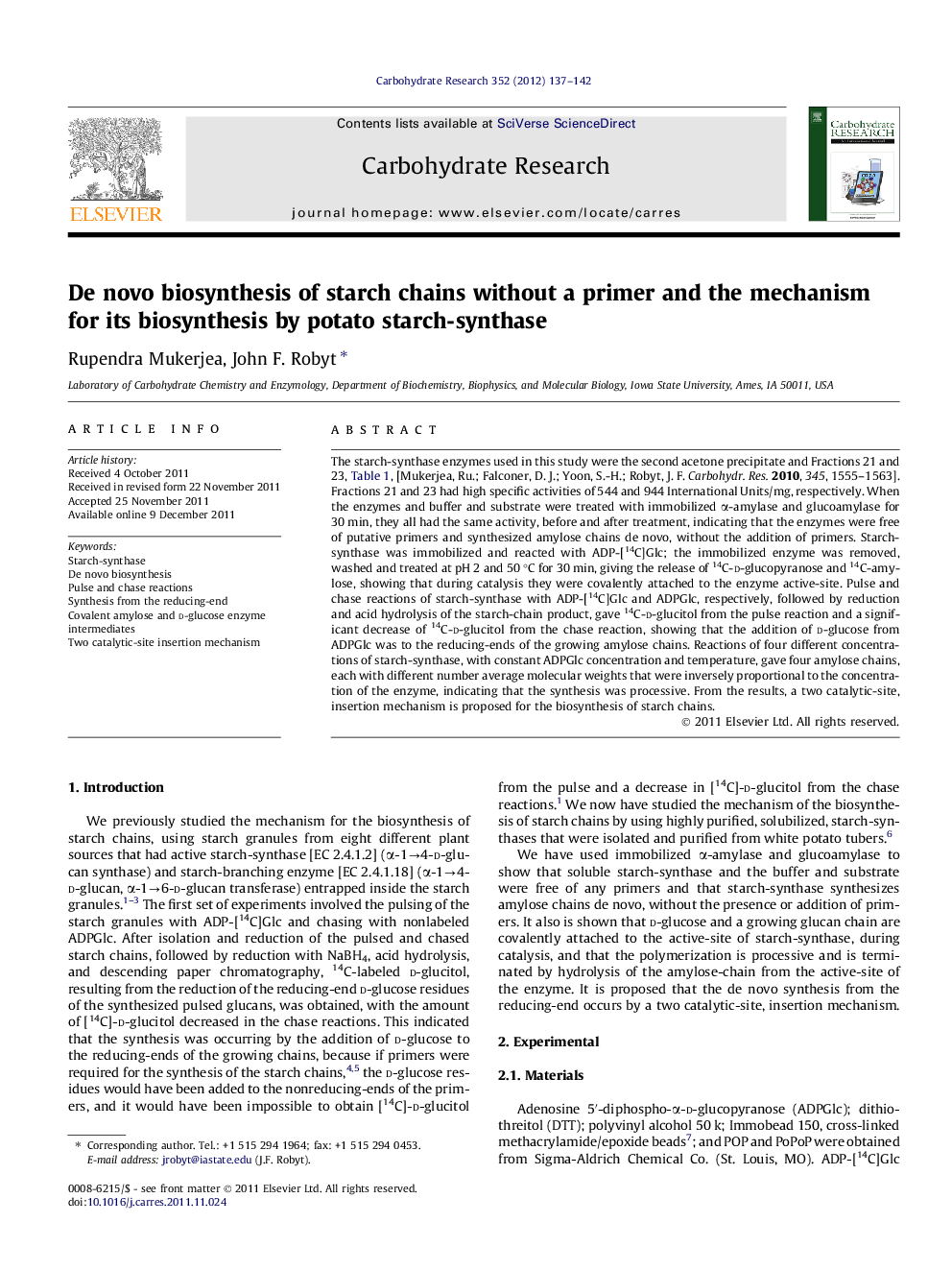 De novo biosynthesis of starch chains without a primer and the mechanism for its biosynthesis by potato starch-synthase