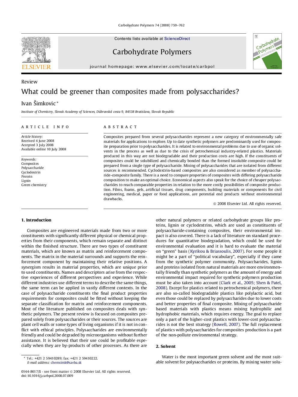 What could be greener than composites made from polysaccharides?