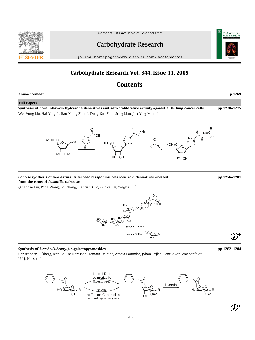 Graphical contents list