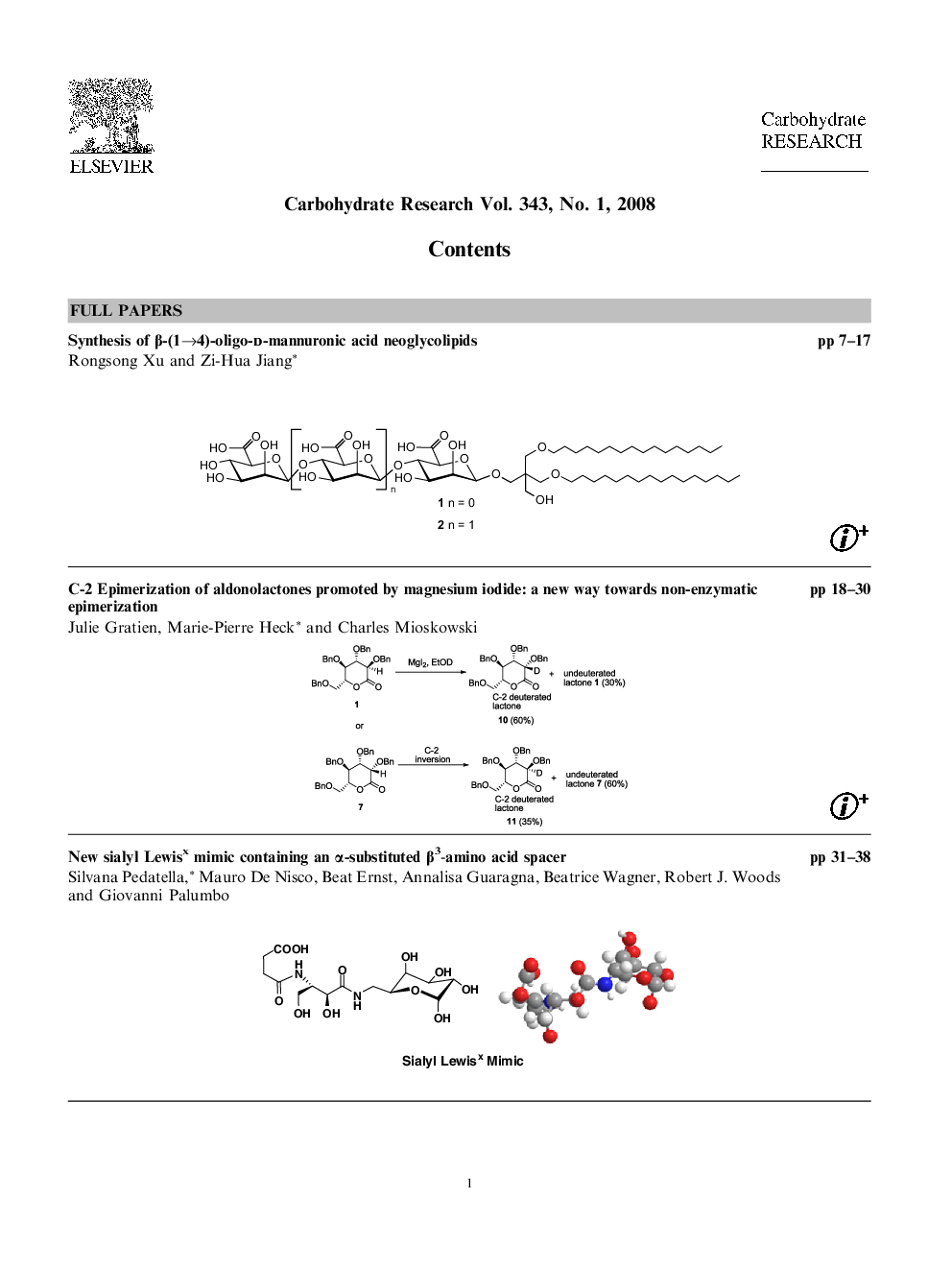 Graphical contents list