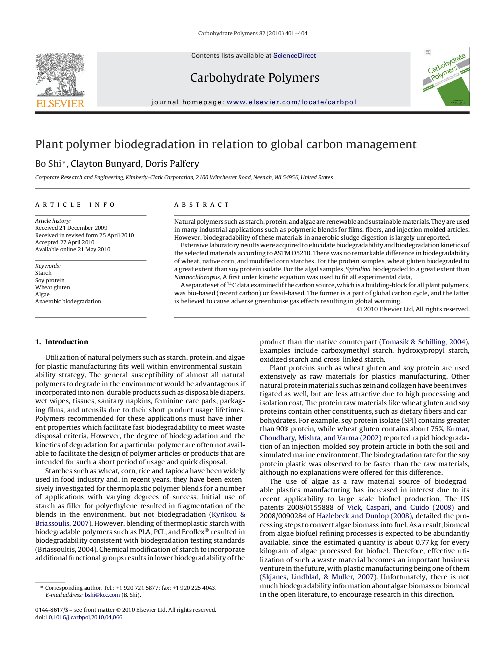 Plant polymer biodegradation in relation to global carbon management