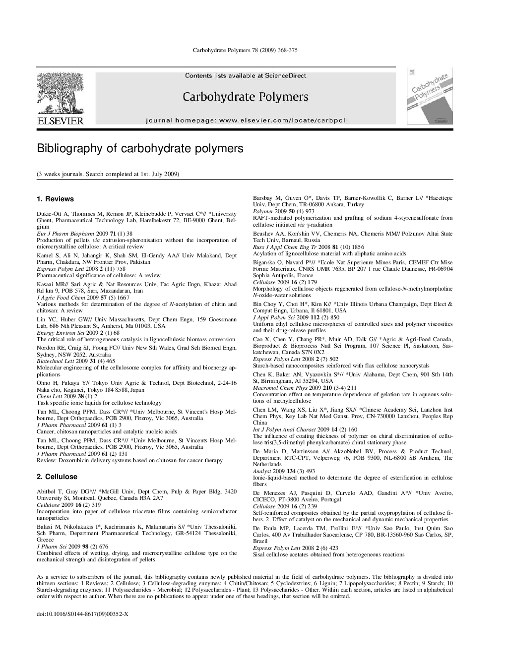 عکس صفحه اول مقاله: Bibliography Bibliography