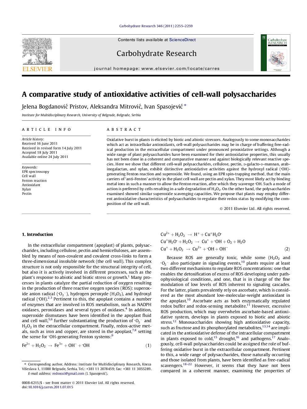 A comparative study of antioxidative activities of cell-wall polysaccharides