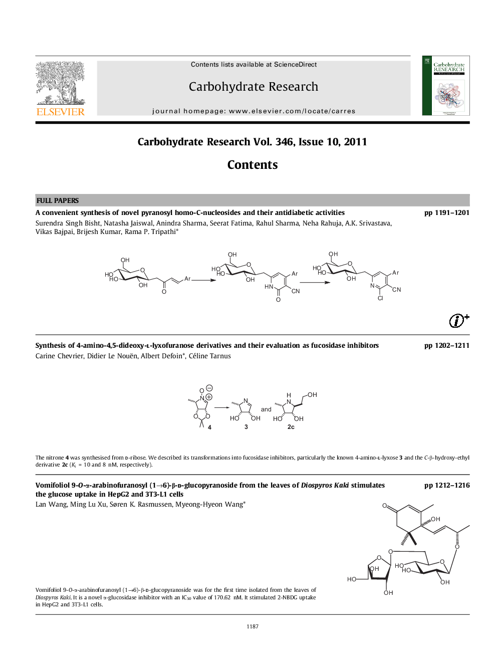 Graphical contents list