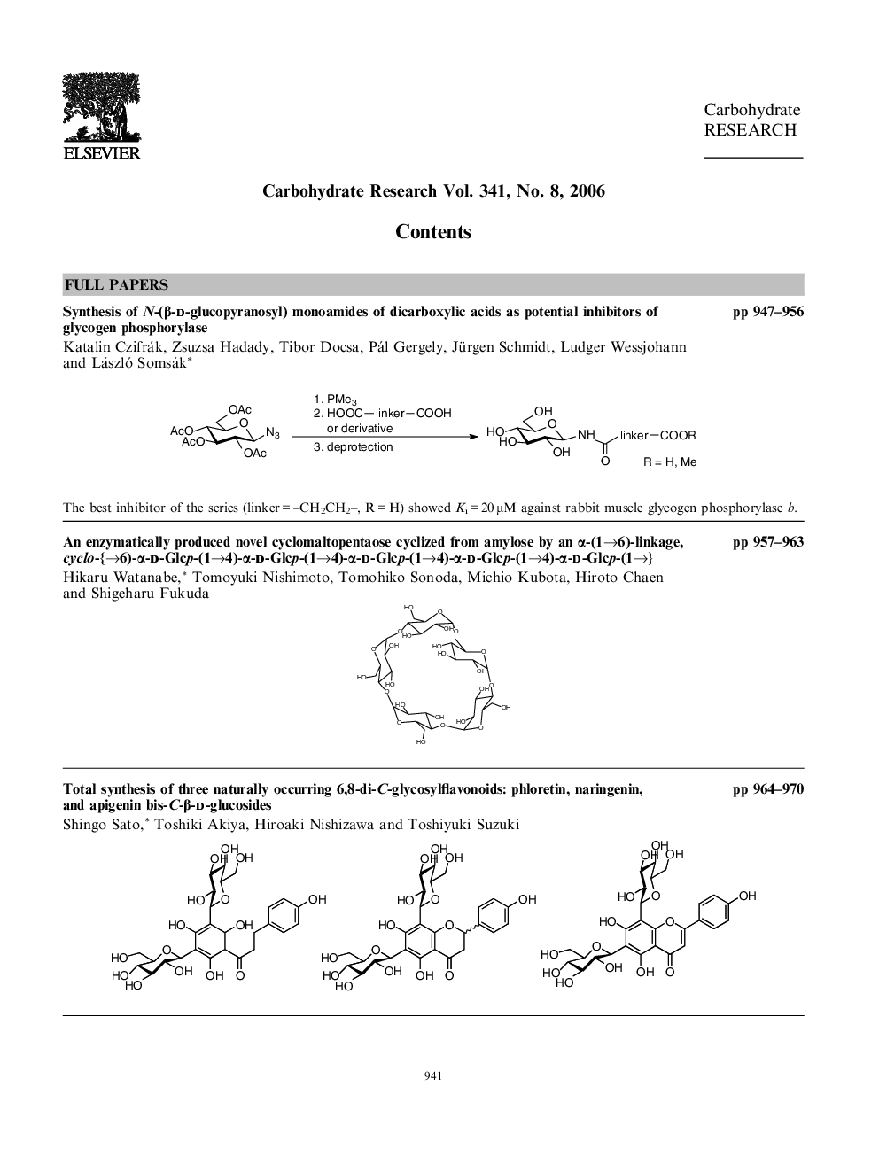 Graphical contents list