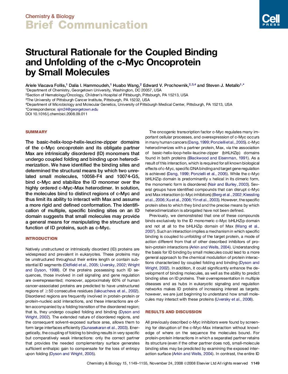 Structural Rationale for the Coupled Binding and Unfolding of the c-Myc Oncoprotein by Small Molecules